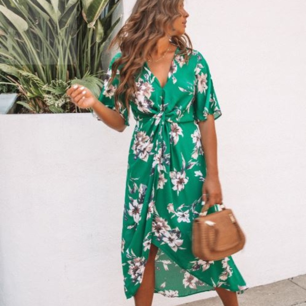 Brand NEW - Glenda Green Twist Dress - VICI